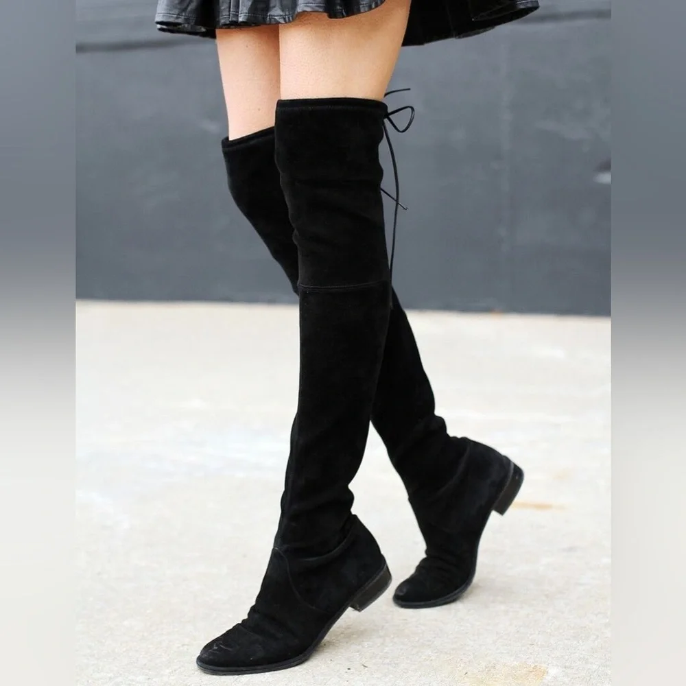 Stuart Weitzman | Lowland Over The Knee Black Suede Boots Size: 7.5